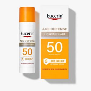 Eucerin, Age Defense, Lightweight Sunscreen Lotion For Face, SPF 50, Fragrance Free, 2.5 fl oz (75 ml)