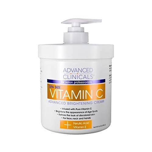 Advanced Clinicals, Vitamin C, Advanced Brightening Cream, 1 lb (16 oz) - Image 2