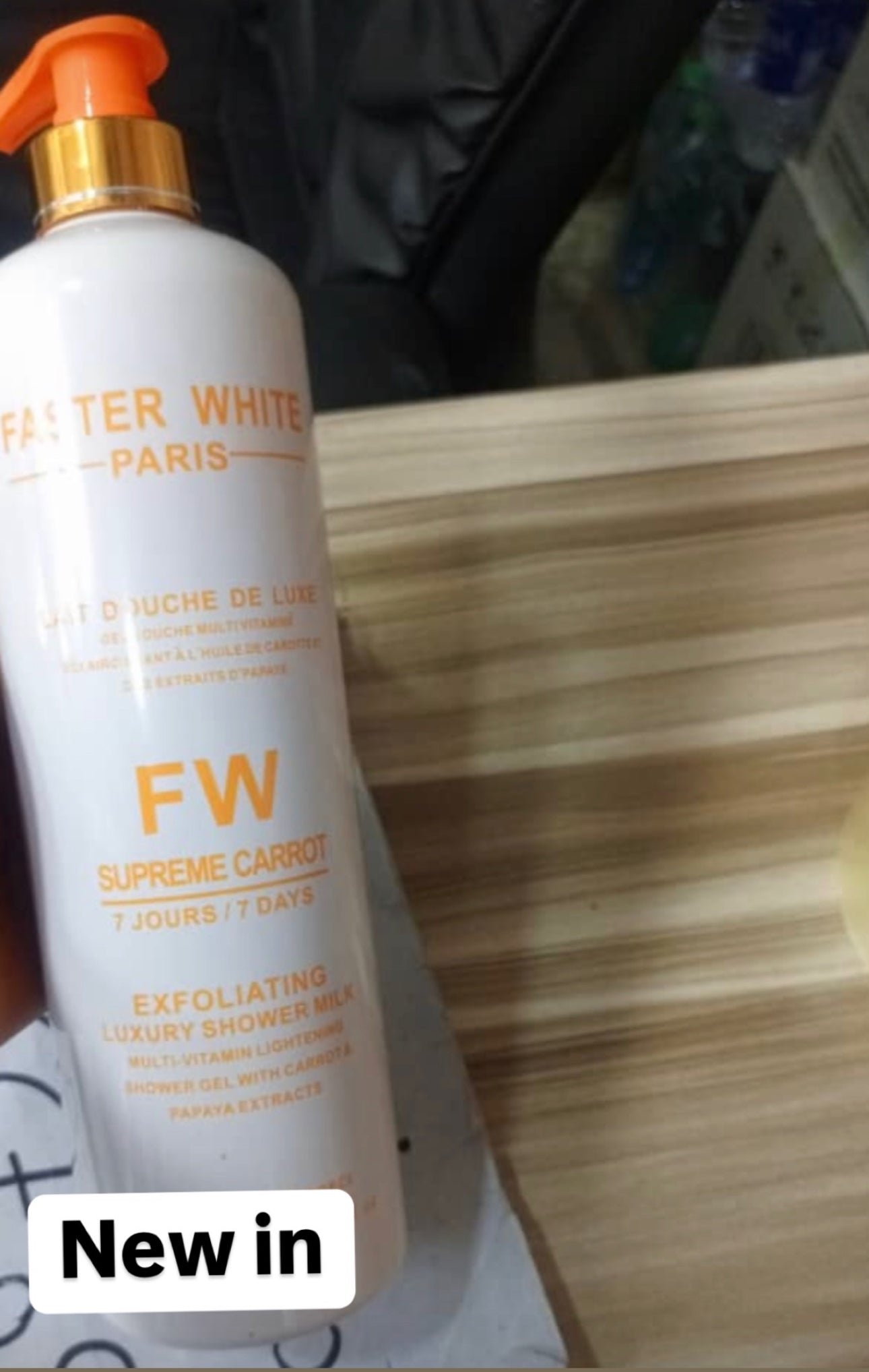 Faster White carrote shower milk