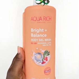 Aqua Rich Bright + Balance Body Gel Wash 1000ml ( Niacinamide & Alpha Arbutin)