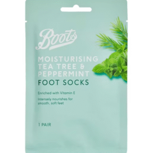 Boots Tea Tree & Peppermint Moisturising Foot Socks - 1 pair