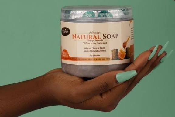 Toke Cosmetics African Natural Soap 500g With Shea Butter, Lactic - Even Tone